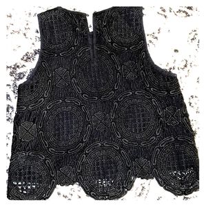 Banana Republic Black Lace Shell top